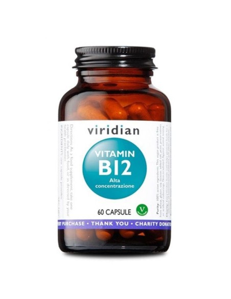 VIRIDIAN VITAMIN B12 HIGH POTENCY 60 CAPSULE VIRIDIAN VITAMINA B12 ALTA CONCENTRAZIONE