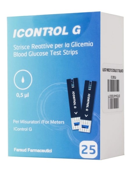 STRISCE MISURAZIONE GLICEMIA ICONTROL G 25 PEZZI