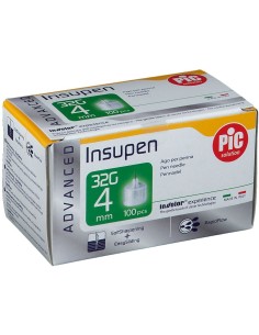 AGO PENNA INSULINA PIC INSUPEN ADVANCED GAUGE 32X4 MM 100 PEZZI
