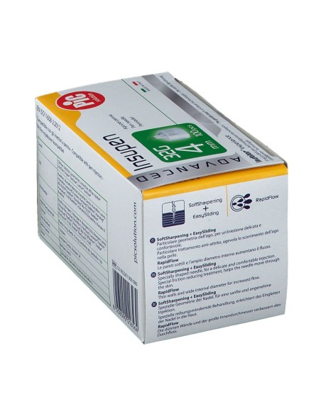 AGO PENNA INSULINA PIC INSUPEN ADVANCED GAUGE 32X4 MM 100 PEZZI