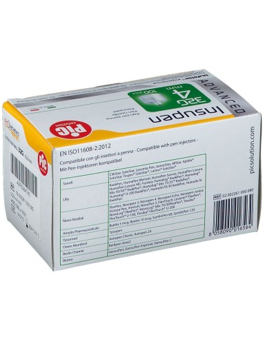AGO PENNA INSULINA PIC INSUPEN ADVANCED GAUGE 32X4 MM 100 PEZZI