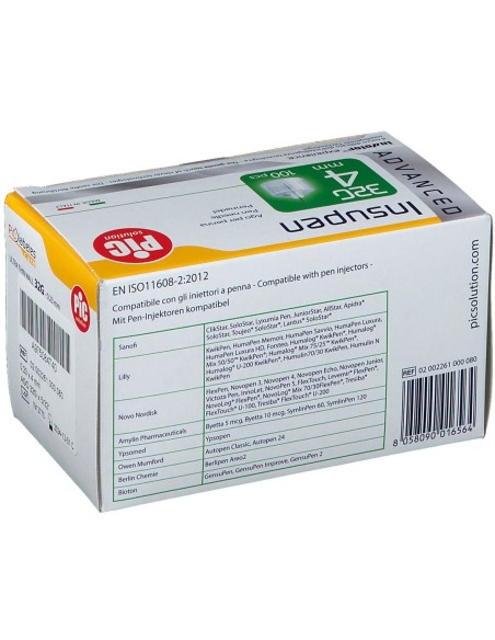 AGO PENNA INSULINA PIC INSUPEN ADVANCED GAUGE 32X4 MM 100 PEZZI