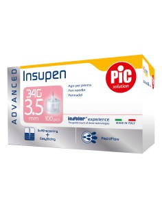 AGO PENNA INSULINA PIC INSUPEN ADVANCED GAUGE 34X3,5 MM 100 PEZZI