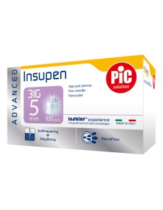 AGO PENNA INSULINA PIC INSUPEN ADVANCED GAUGE 31 5 MM 100 PEZZI