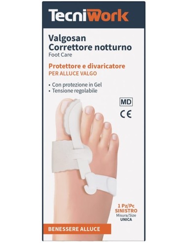 CORRETTORE NOTTURNO PER ALLUCE VALGO SINISTRO MISURA UNICA VALGOSAN 1 PEZZO