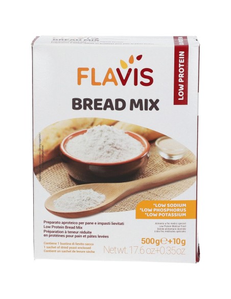 FLAVIS BREAD MIX PREPARATO PER PANE E IMPASTI LIEVITATI APROTEICI 500 G