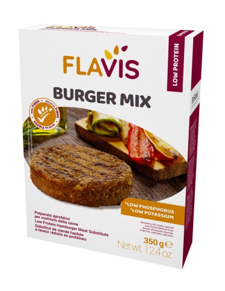 FLAVIS BURGER MIX PREPARATO APROTEICO PER SOSTITUTO DELLA CARNE 350 G