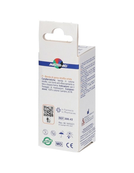 BENDA COMPRESSA ORLATA DI GARZA IDROFILA DERMATESS CAMBRIC 7X5