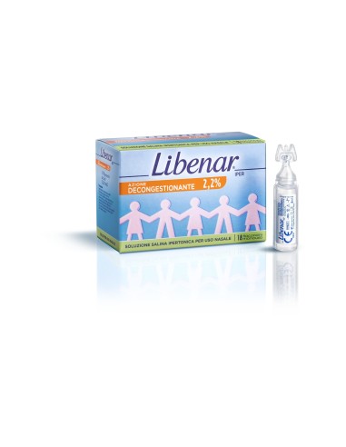 SOLUZIONE SALINA IPERTONICA 3% LIBENAR PER INALAZIONE CON AEROSOL 18 FLACONCINI MONOUSO X 4ML