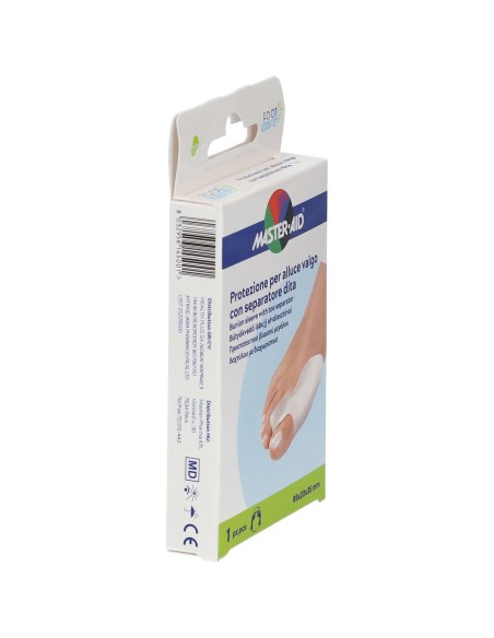 PROTEZIONE MASTER-AID FOOTCARE PER ALLUCE VALGO CON SEPARATORE DITA INTEGRATO 1 PEZZO D9