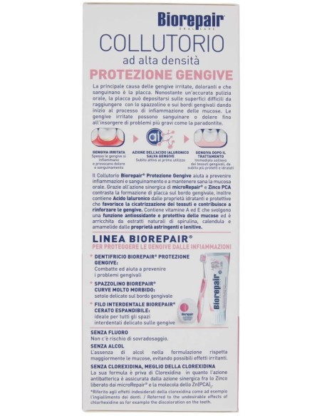 BIOREPAIR ORAL CARE COLLUTORIO ALTA INTENSITA' CON ANTIBATTERICO PROTEZIONE GENGIVE 500 ML