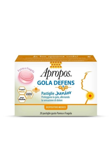 APROPOS GOLA DEFENS PRO 20 PASTIGLIE JUNIOR PANNA FRAGOLA