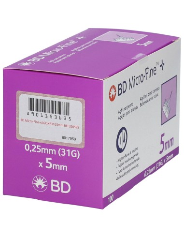 AGO PER PENNA DA INSULINA BD MICROFINE GAUGE 31 5 MM 100 PEZZI