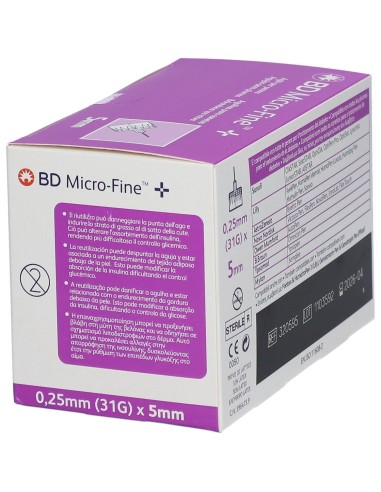 AGO PER PENNA DA INSULINA BD MICROFINE GAUGE 31 5 MM 100 PEZZI