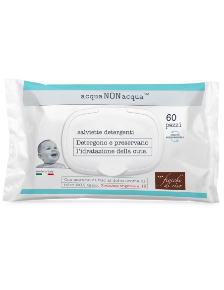 FIOCCHI DI RISO ACQUA NON ACQUA SALVIETTE DETERGENTI 60 PEZZI