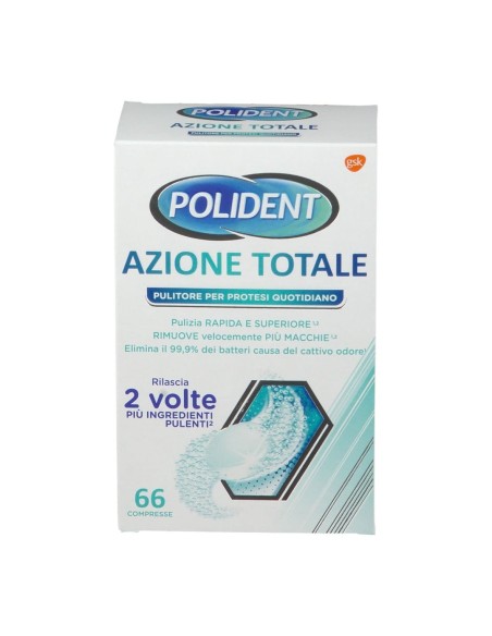POLIDENT AZIONE TOTALE 66 COMPRESSE PULITORE PER PROTESI QUOTIDIANO