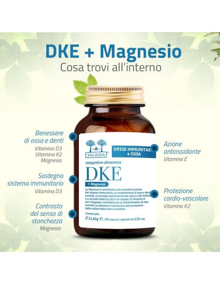 SALUGEA DKE + MAGNESIO 60 CAPSULE