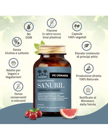SALUGEA SANURIL FORMULA POTENZIATA 60 CAPSULE VEGETALI
