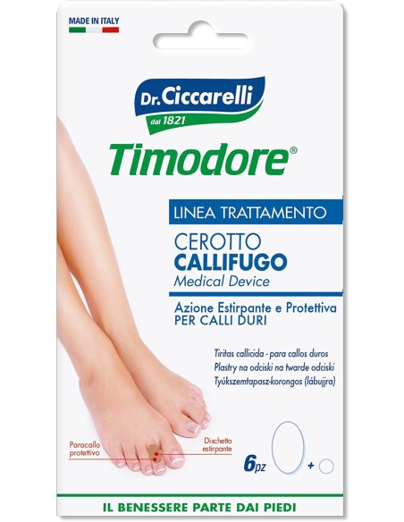 CEROTTO CALLIFUGO SAGOMATO PER CALLI DURI APPLICARE SU FORMAZIONI CORNEE DURE IGIENEPIEDE 6 PEZZI