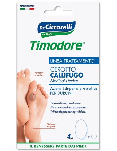 CEROTTO CALLIFUGO SAGOMATO PRONTO ALL'USO PER DURONI IGIENEPIEDE 4 PEZZI