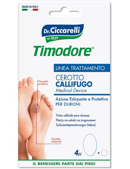 CEROTTO CALLIFUGO SAGOMATO PRONTO ALL'USO PER DURONI IGIENEPIEDE 4 PEZZI