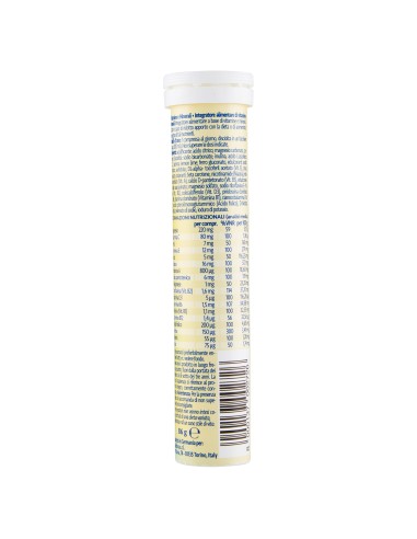 PIU' VITAMINE E MINERALI GUSTO LEMON LIME 20 COMPRESSE EFFERFESCENTI