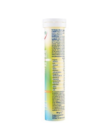 PIU' VITAMINE E MINERALI GUSTO LEMON LIME 20 COMPRESSE EFFERFESCENTI