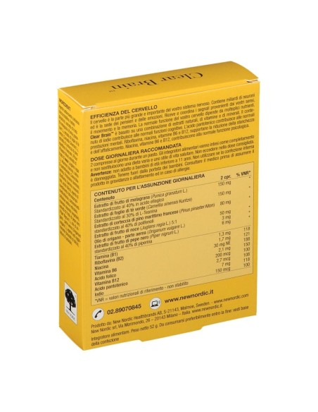 CLEAR BRAIN 120 COMPRESSE
