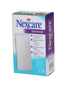 GARZA COMPRESSA NEXCARE STERIMED IN COTONE 20 FILI 18X40CM MULTILINGUAL 100 PEZZI