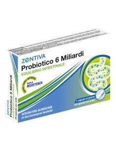 ZENTIVA PROBIOTICO 6 MILIARDI 24 CAPSULE VEGETALI