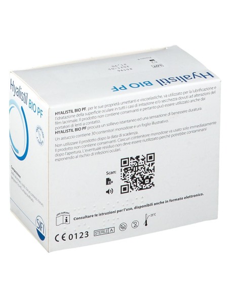 HYALISTIL BIO PF SOLUZIONE OFTALMICA PHOSPHATE FREE MONODOSE A BASE DI ACIDO IALURONICO 0,2% 30 FLACONCINI 0,25 ML