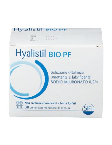 HYALISTIL BIO PF SOLUZIONE OFTALMICA PHOSPHATE FREE MONODOSE A BASE DI ACIDO IALURONICO 0,2% 30 FLACONCINI 0,25 ML