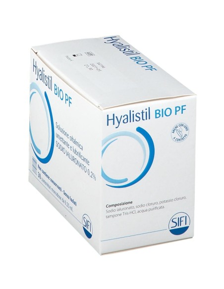 HYALISTIL BIO PF SOLUZIONE OFTALMICA PHOSPHATE FREE MONODOSE A BASE DI ACIDO IALURONICO 0,2% 30 FLACONCINI 0,25 ML