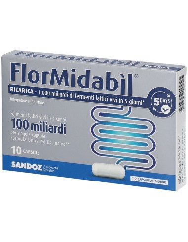 FLORMIDABIL RICARICA 10 CAPSULE