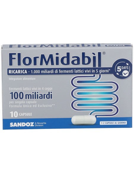 FLORMIDABIL RICARICA 10 CAPSULE