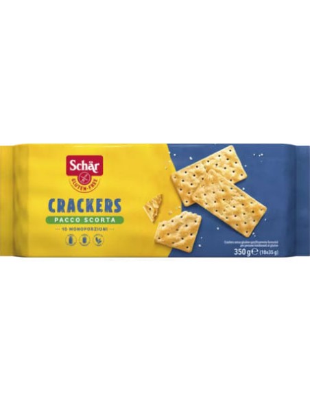 SCHAR CRACKERS SENZA LATTOSIO PACCO SCORTA 10 MONOPORZIONI DA 35 G