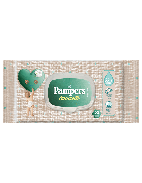 WIPES PAMPERS PROTEZIONE PURA NATURELLO 52 SALVIETTE