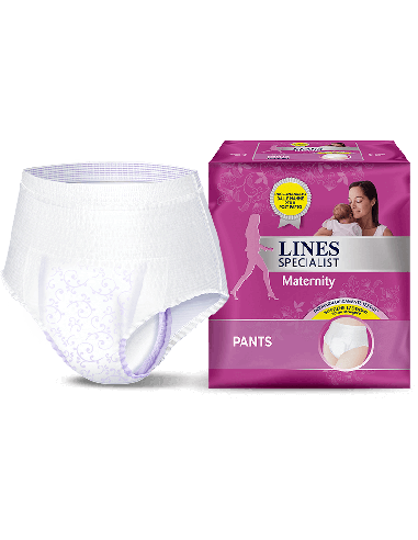 LINES SPECIALIST MATERNITY MUTANDINA ASSORBENTE PER PERDITE POST PARTO MISURA LARGE 10 PEZZI