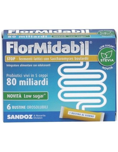FLORMIDABIL STOP 6 BUSTINE CON STEVIA