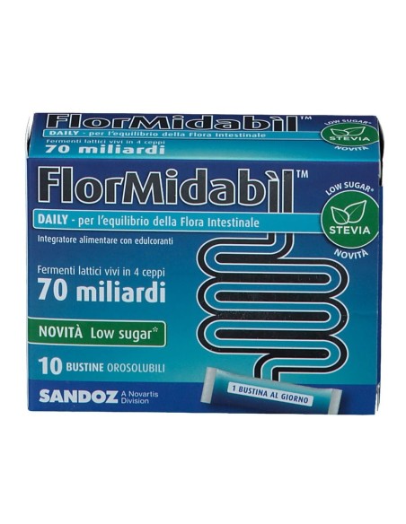 FLORMIDABIL DAILY 10 BUSTINE CON STEVIA