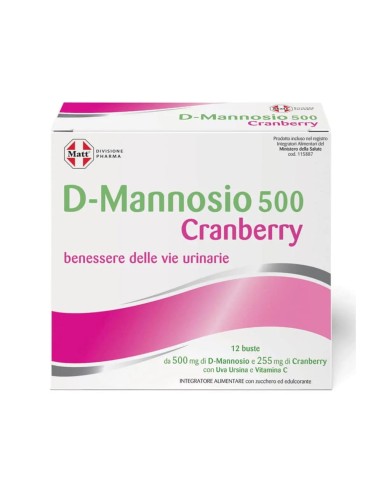 MATT DIVISIONE PHARMA D-MANNOSIO 500 CRANBERRY 12 BUSTINE