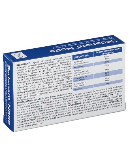 SEDANAM NOTTE 30 COMPRESSE