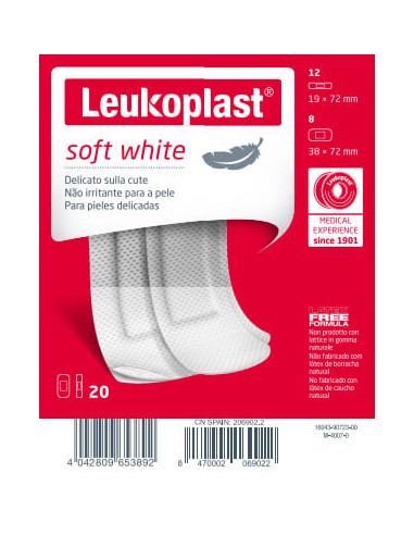 LEUKOPLAST SOFT WHITE 20 PEZZI ASSORTITI