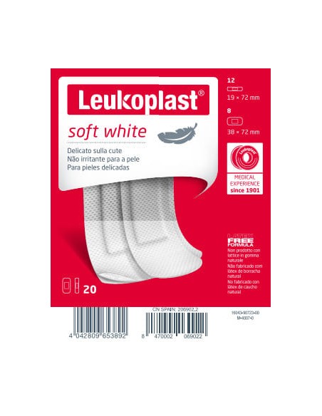 LEUKOPLAST SOFT WHITE 20 PEZZI ASSORTITI