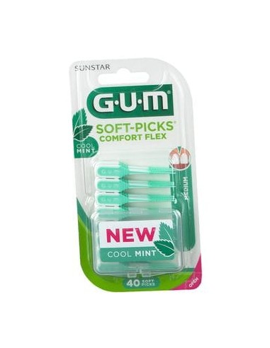 GUM SOFT PICK COMFORT FLEX COOL MINT REGULAR SCOVOLINI 40 PEZZI
