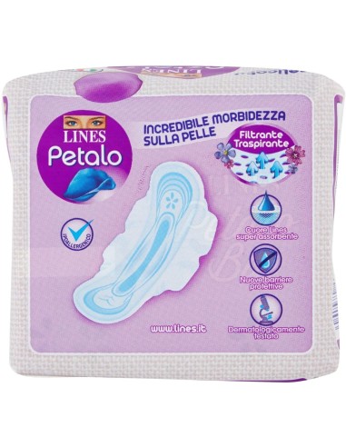 LINES PETALO BLU ASSORBENTE LUNGO CON ALI 10 PEZZI