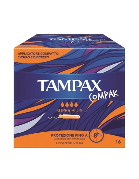 TAMPAX COMPAK ASSORBENTE INTERNO SUPER PLUS 16 PEZZI