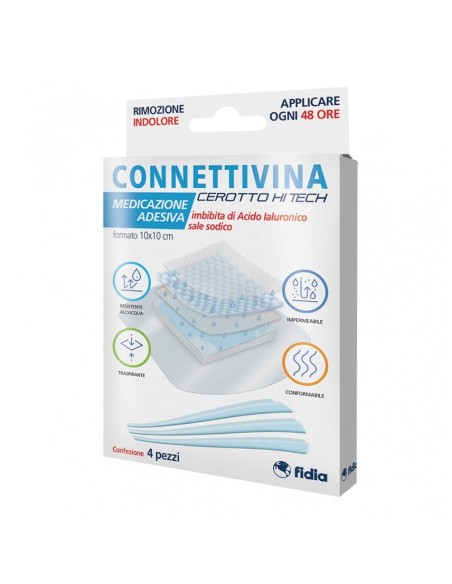 CEROTTO CONNETTIVINA HITECH 10 X 10 CM 4 PEZZI