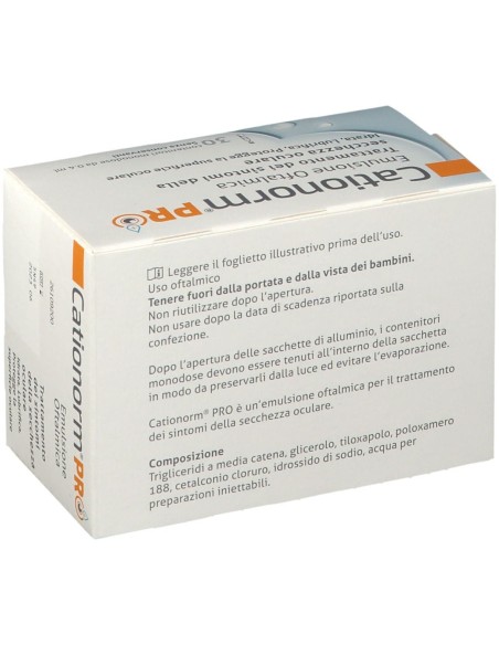 CATIONORM PRO UD 30 FLACONCINI MONODOSE DA 0,4 ML