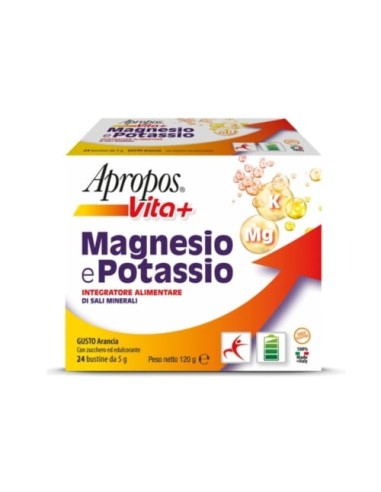 APROPOS MAGNESIO POTASSIO 24 BUSTINE DA 5 G GUSTO ARANCIA